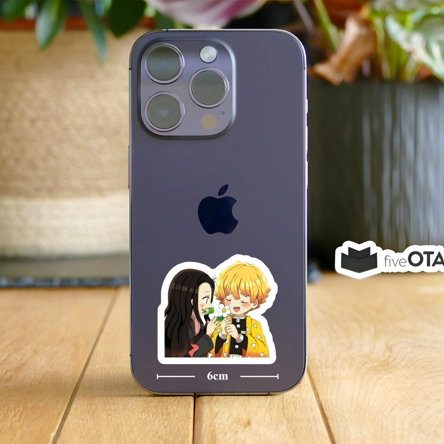 Zenitsu and Nezuko Flower Gift Sticker