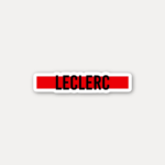 Charles Leclerc Name Sticker Formula 1