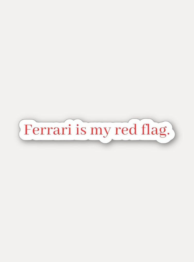 Ferrari Red Flag Meme Sticker Formula 1