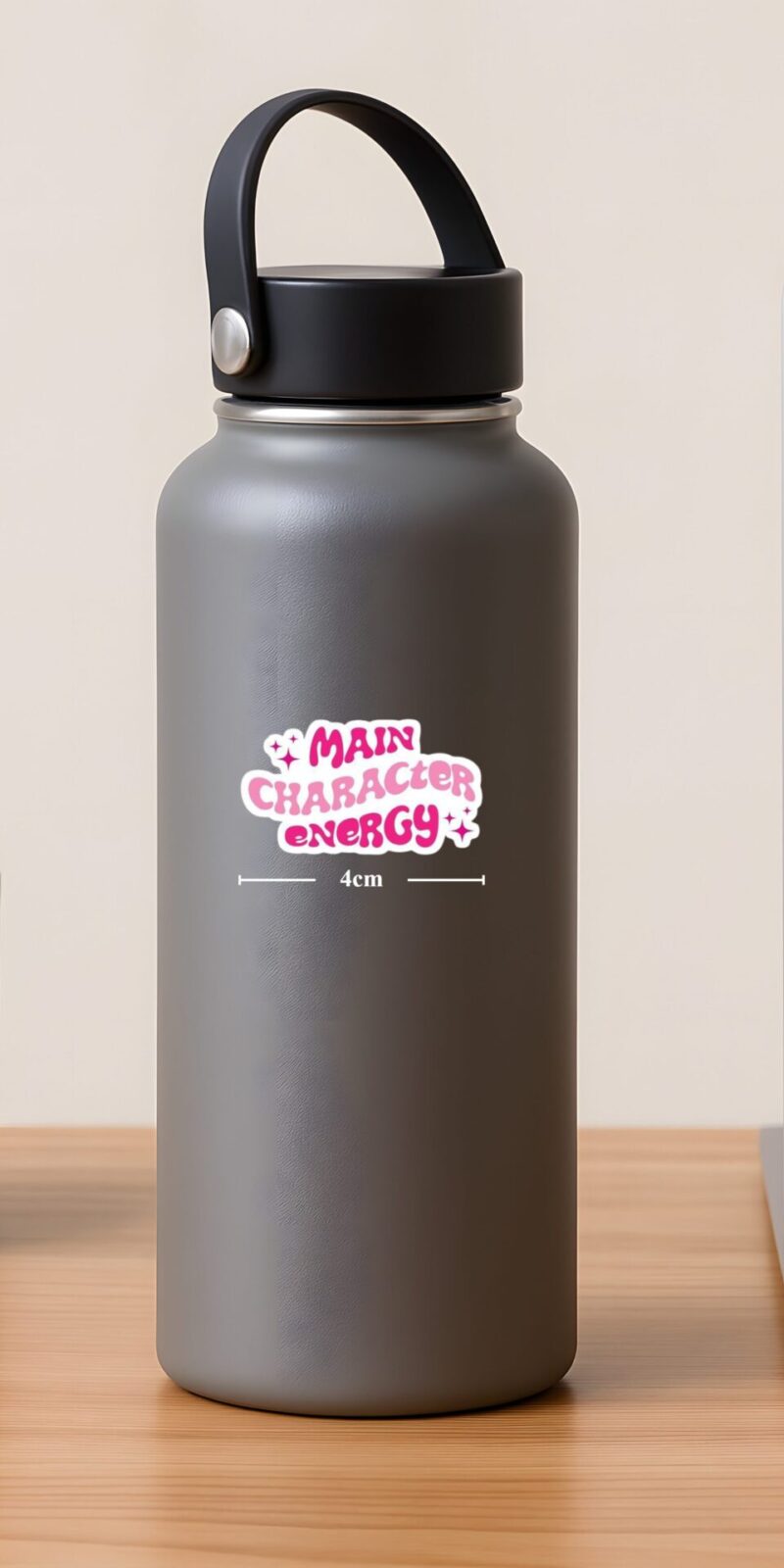 Main Character Energy Sticker vinyl sticker for laptops, bottles, and phones. Durable, water resistant, matte finish, clean removal. Shop now.