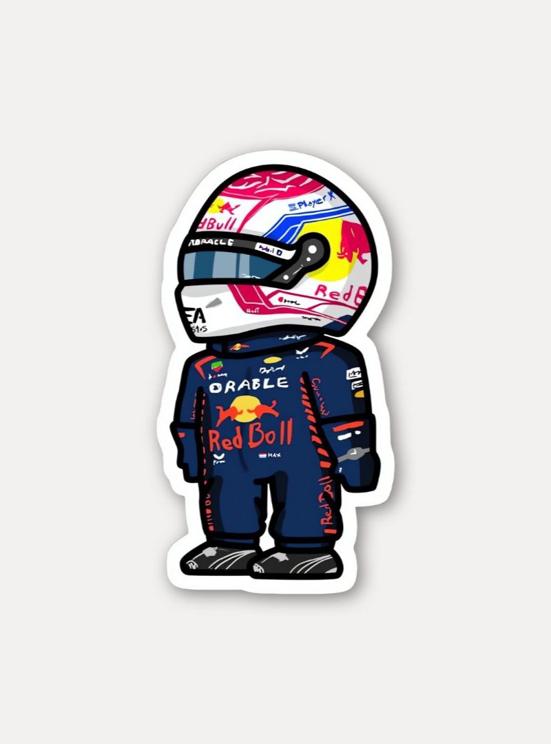 Max Verstappen Chibi Helmet Sticker Formula 1