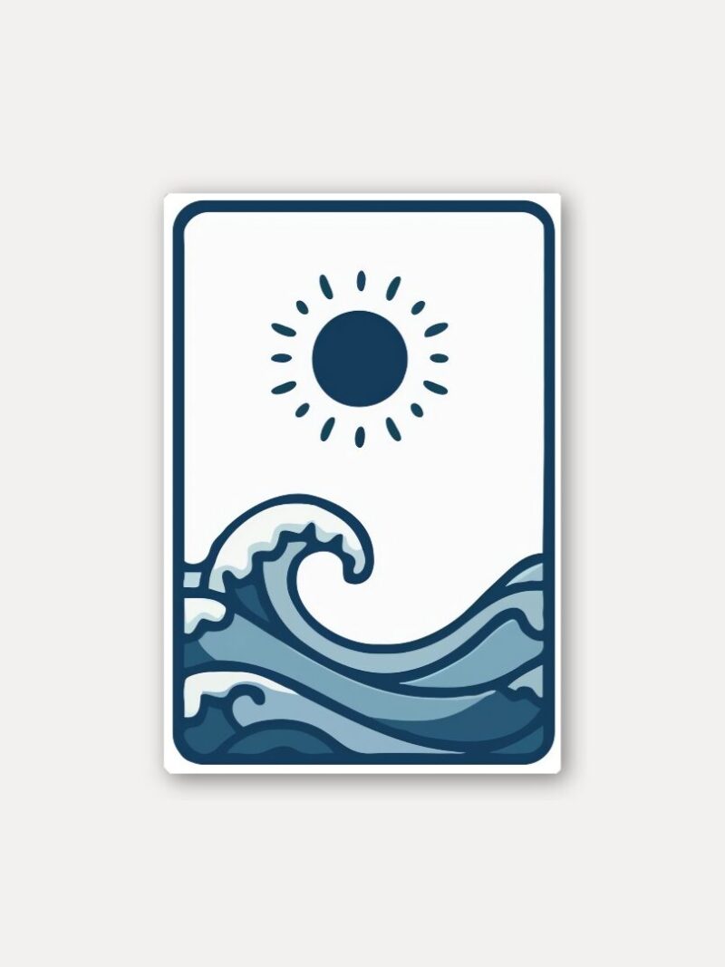 Ocean Wave Sticker - Sun Over Sea