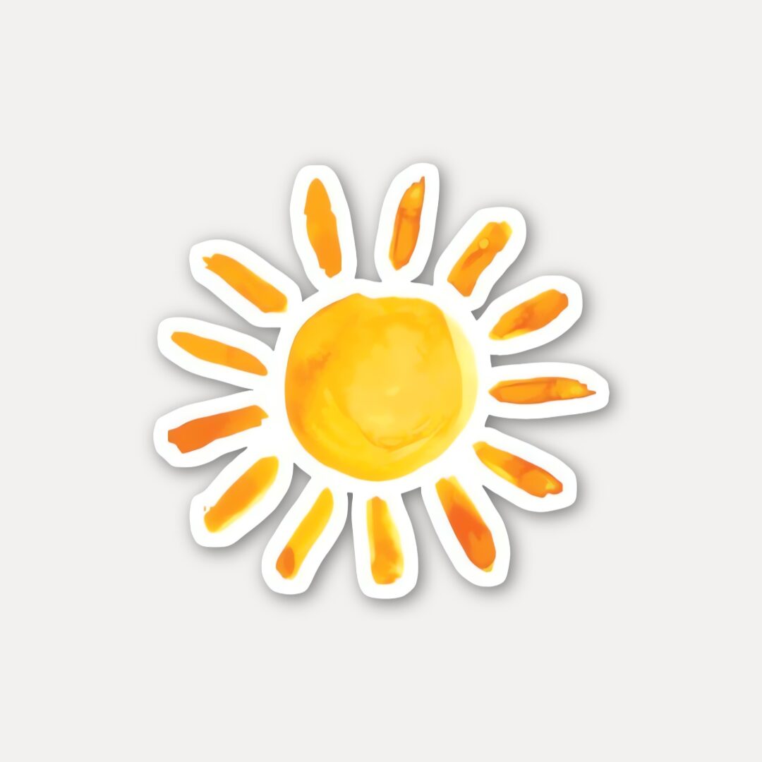 Sun Sticker Bright Energy