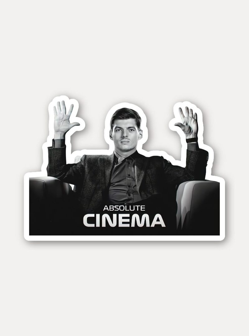 Max Verstappen Absolute Cinema Sticker