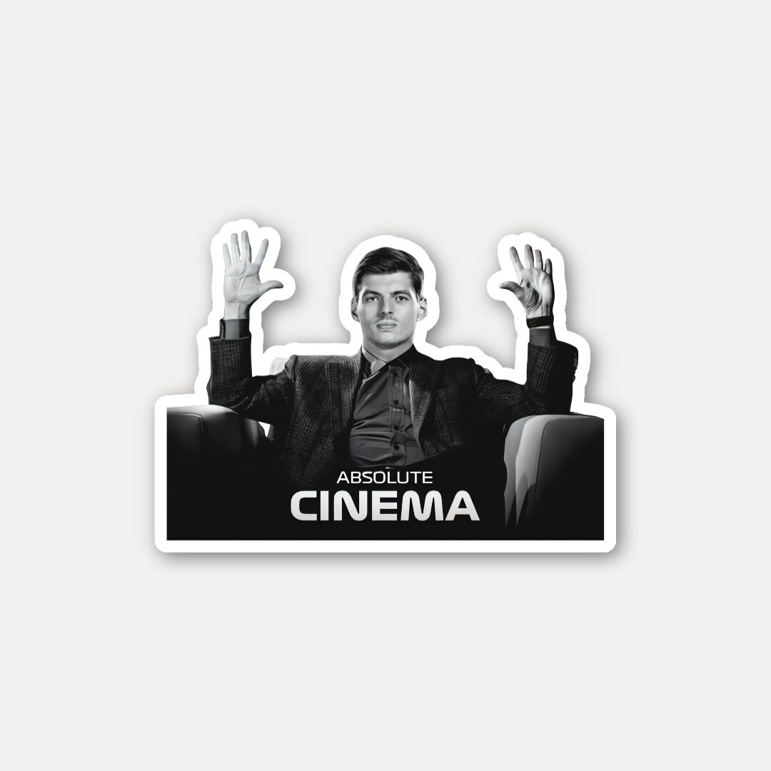 Max Verstappen Absolute Cinema Sticker