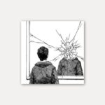 Broken Mirror Reflection Manga Sticker