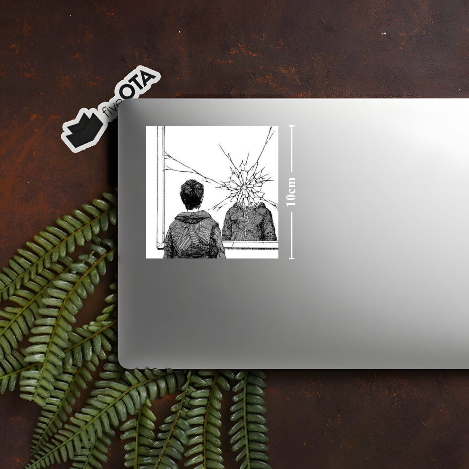 Broken Mirror Reflection Manga Sticker