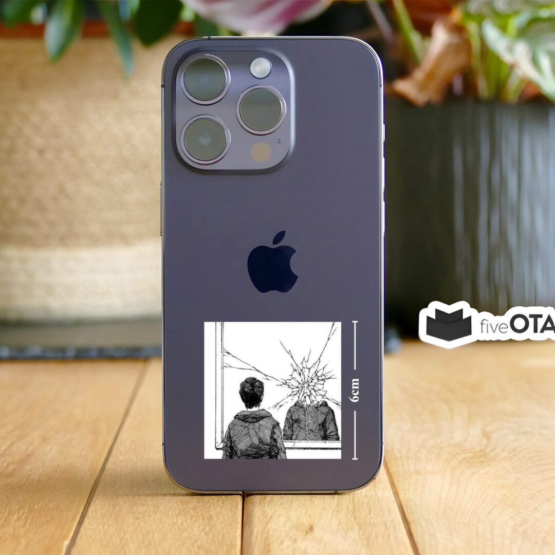 Broken Mirror Reflection Manga Sticker