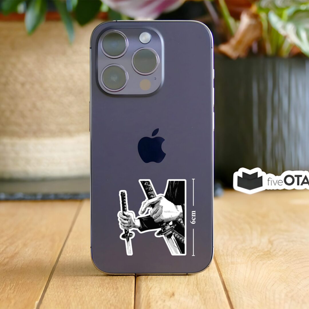 Dual Katana Grip Manga Sticker