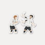 Hinata and Nishinoya Dance Sticker