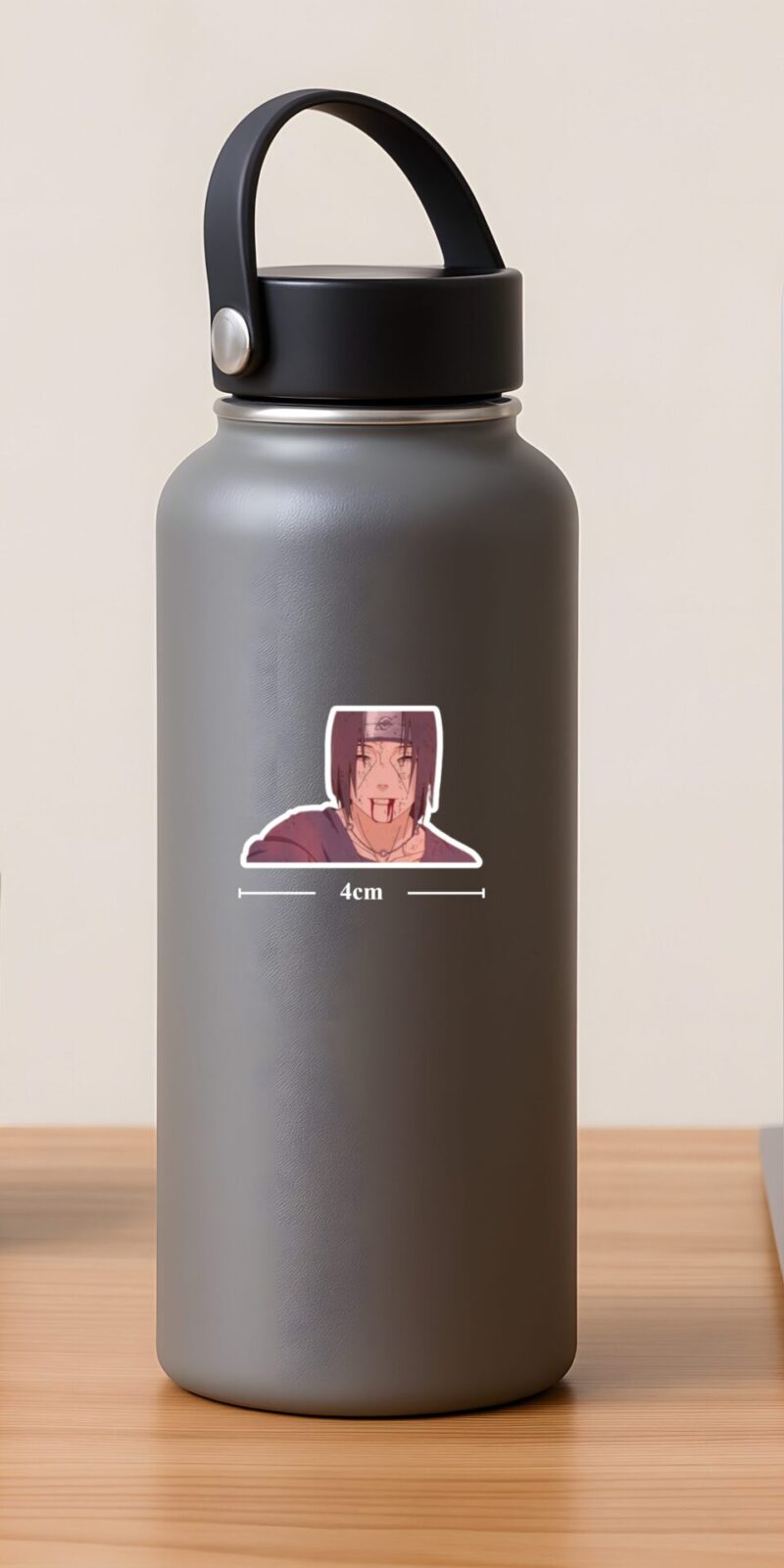 fiveOTA vinyl stickers featuring Itachi Uchiha Final Moment – Naruto Shippuden for laptops and bottles