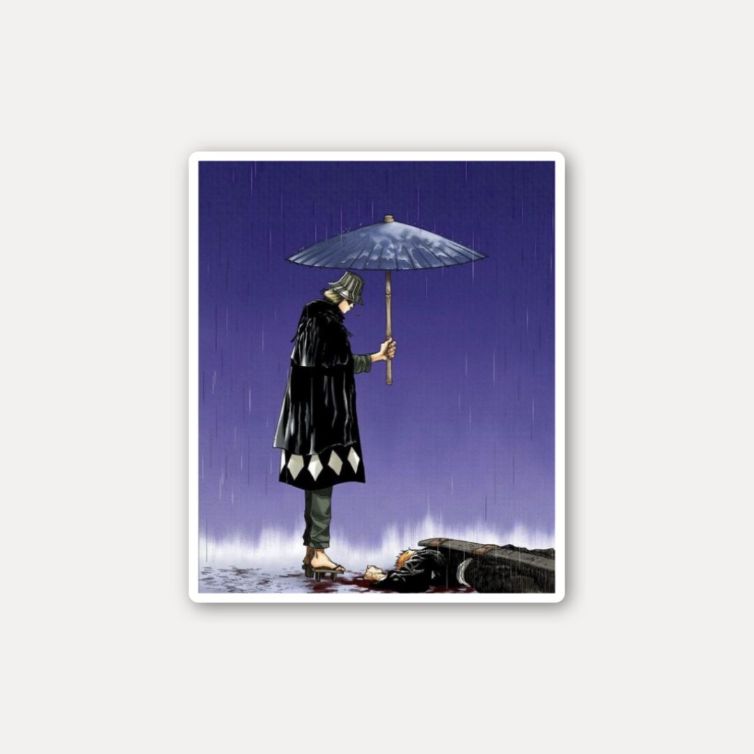 Kisuke Urahara Umbrella Scene Sticker