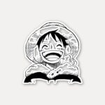 Luffy Laughing Manga Sticker