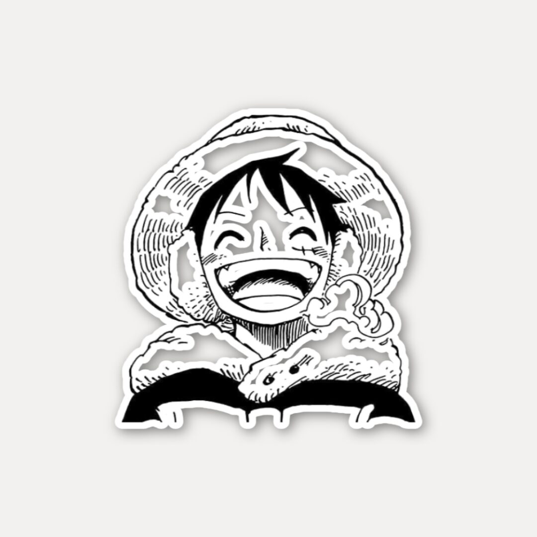 Luffy Laughing Manga Sticker