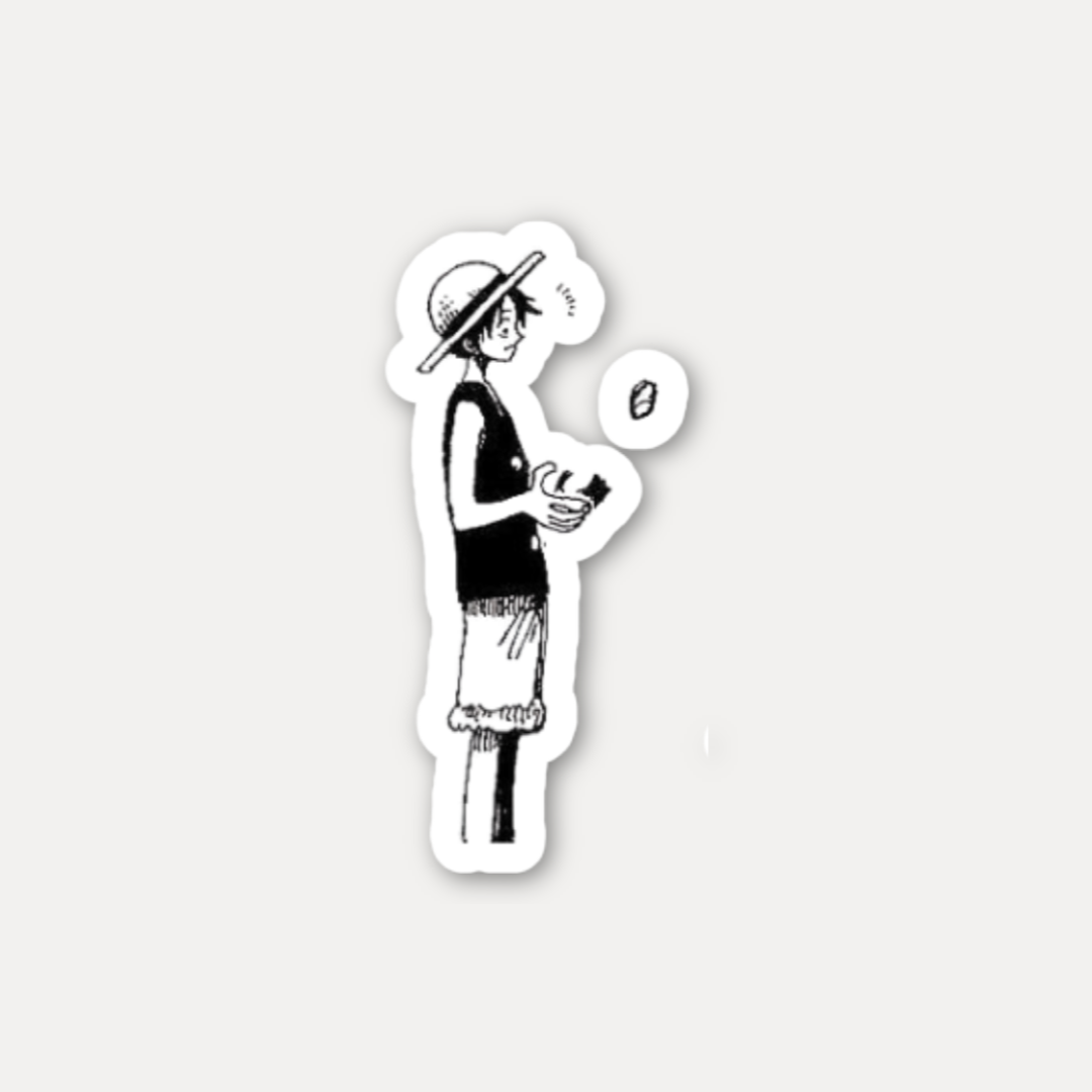 Luffy Minimal Manga Sticker