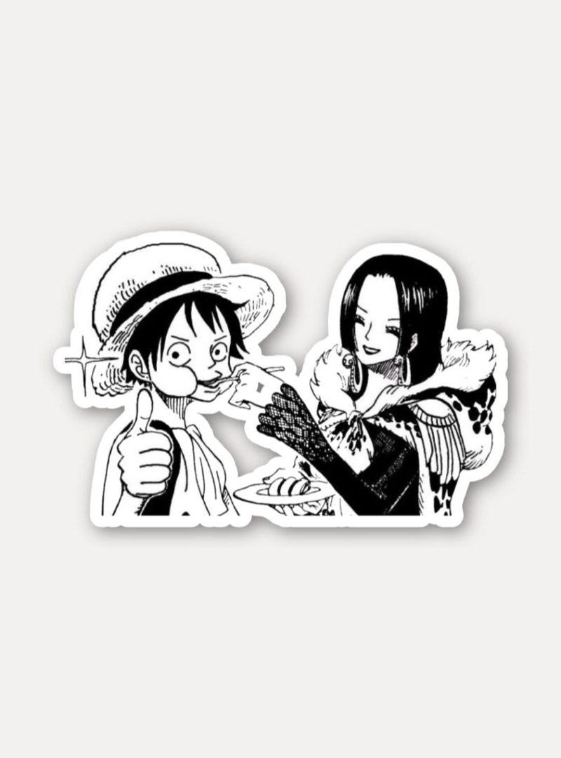 Luffy and Boa One Piece Sticker