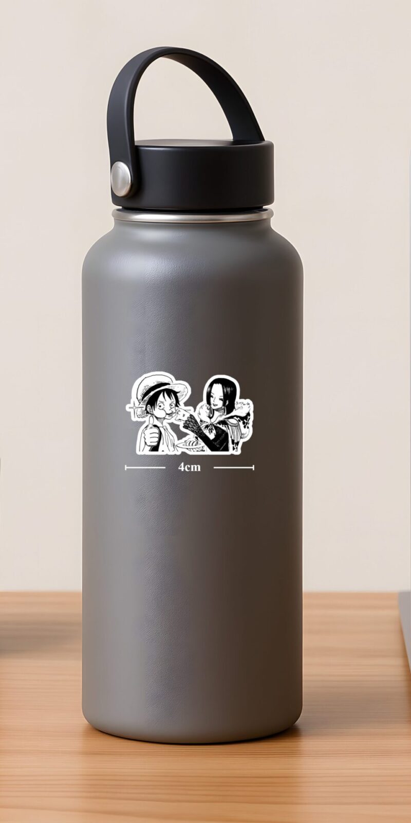 fiveOTA vinyl stickers featuring Luffy and Boa One Piece Sticker for laptops and bottles