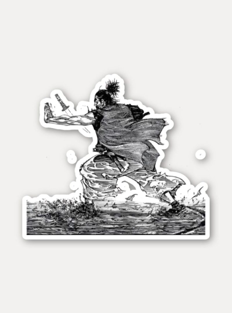 Musashi Miyamoto Samurai Manga Art Sticker