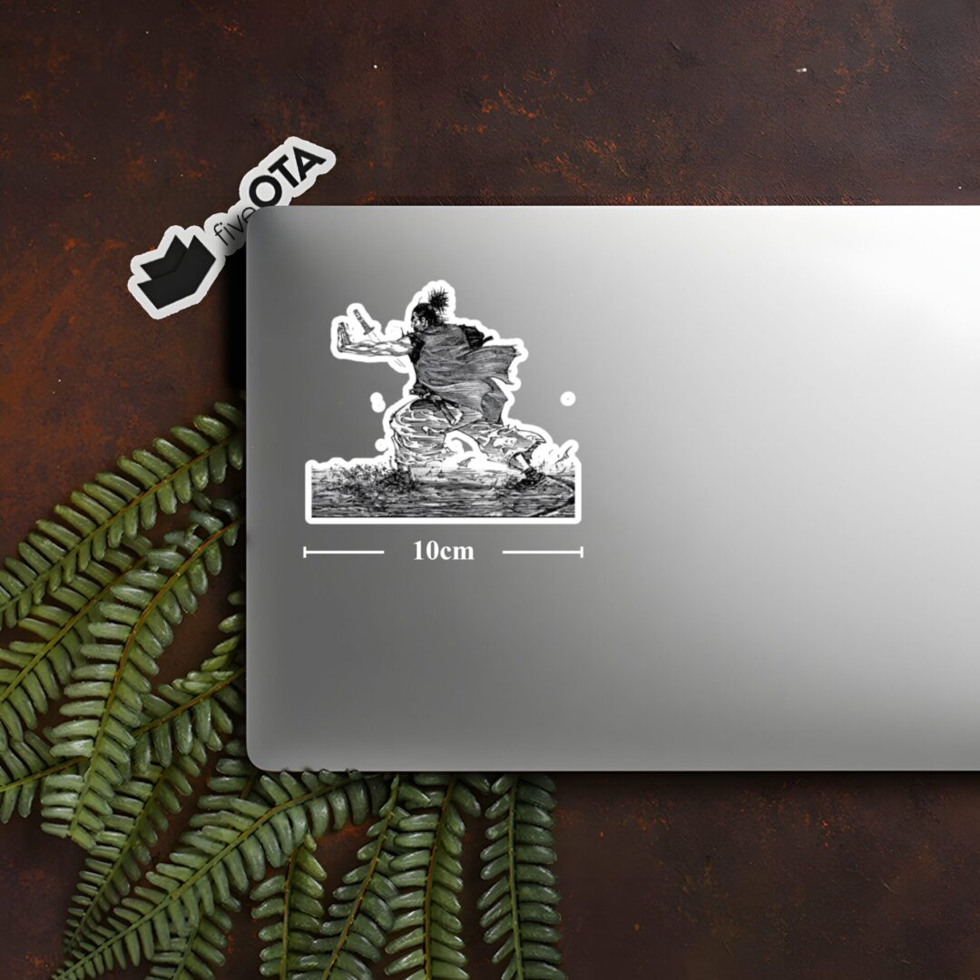 Musashi Miyamoto Samurai Manga Art Sticker