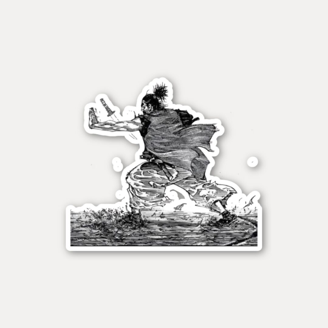Musashi Miyamoto Samurai Manga Art Sticker