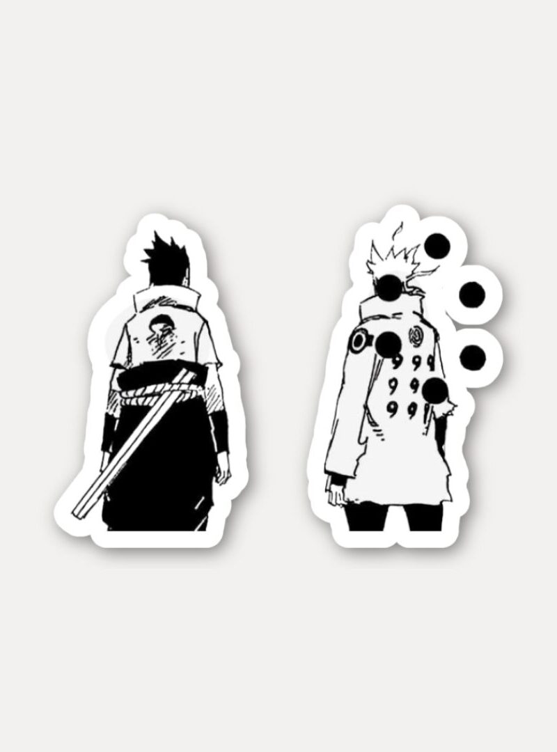 Naruto and Sasuke Back-to-Back Sticker