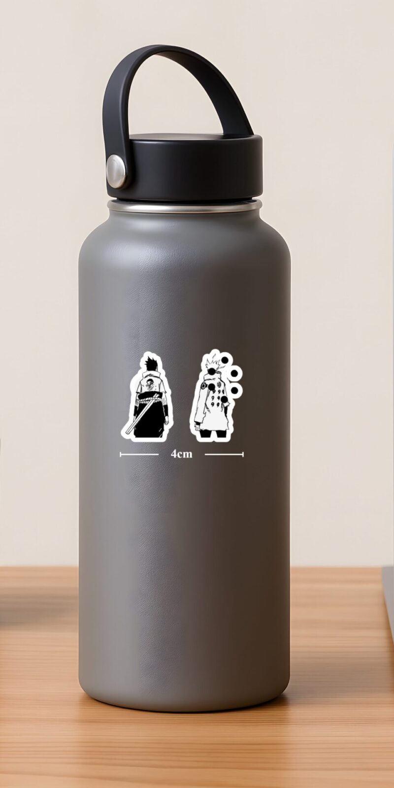 fiveOTA vinyl stickers featuring Naruto and Sasuke Back-to-Back Sticker for laptops and bottles