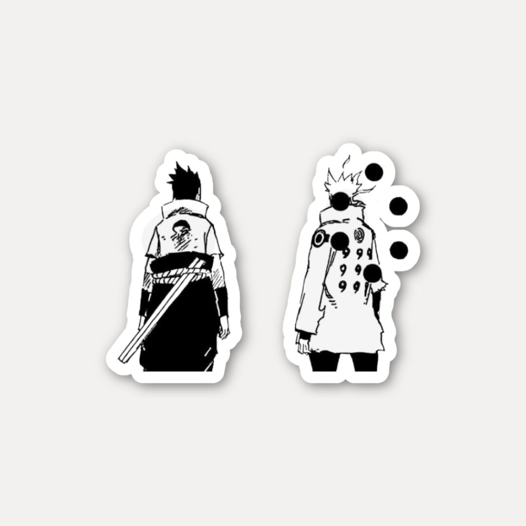 Naruto and Sasuke Back-to-Back Sticker