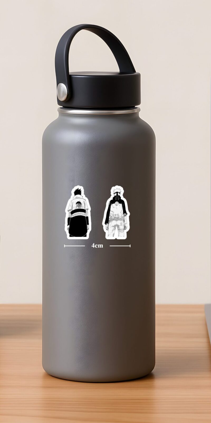 fiveOTA vinyl stickers featuring Naruto and Sasuke Final Battle Sticker for laptops and bottles