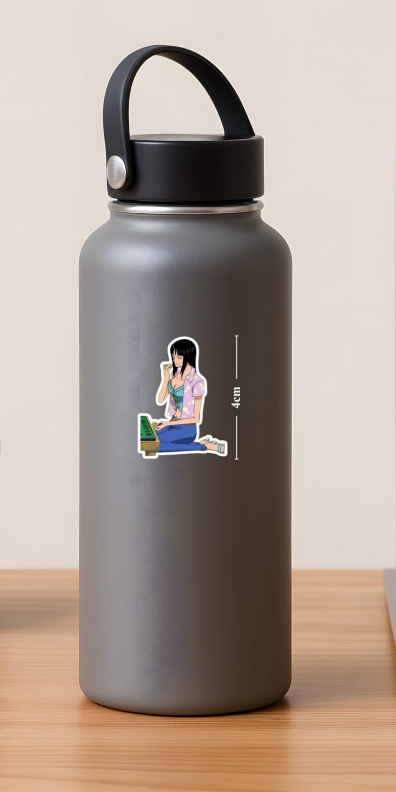 fiveOTA vinyl stickers featuring Nico Robin Relaxing Sticker for laptops and bottles