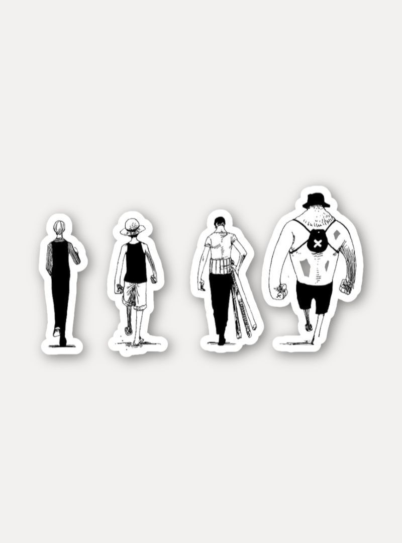 Straw Hat Crew Walk Sticker