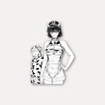 Tatsumaki and Saitama Cow Costume Sticker