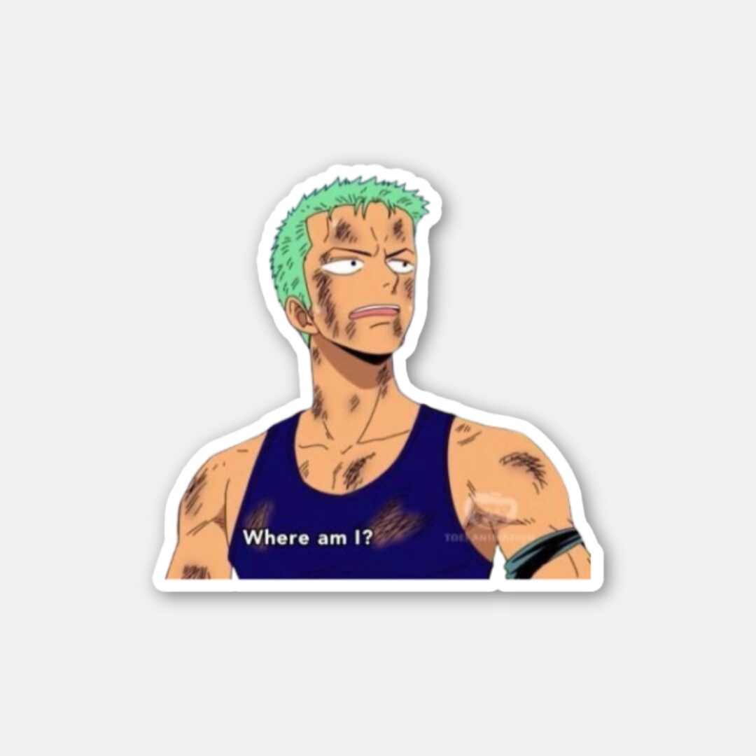Zoro Lost Again Sticker