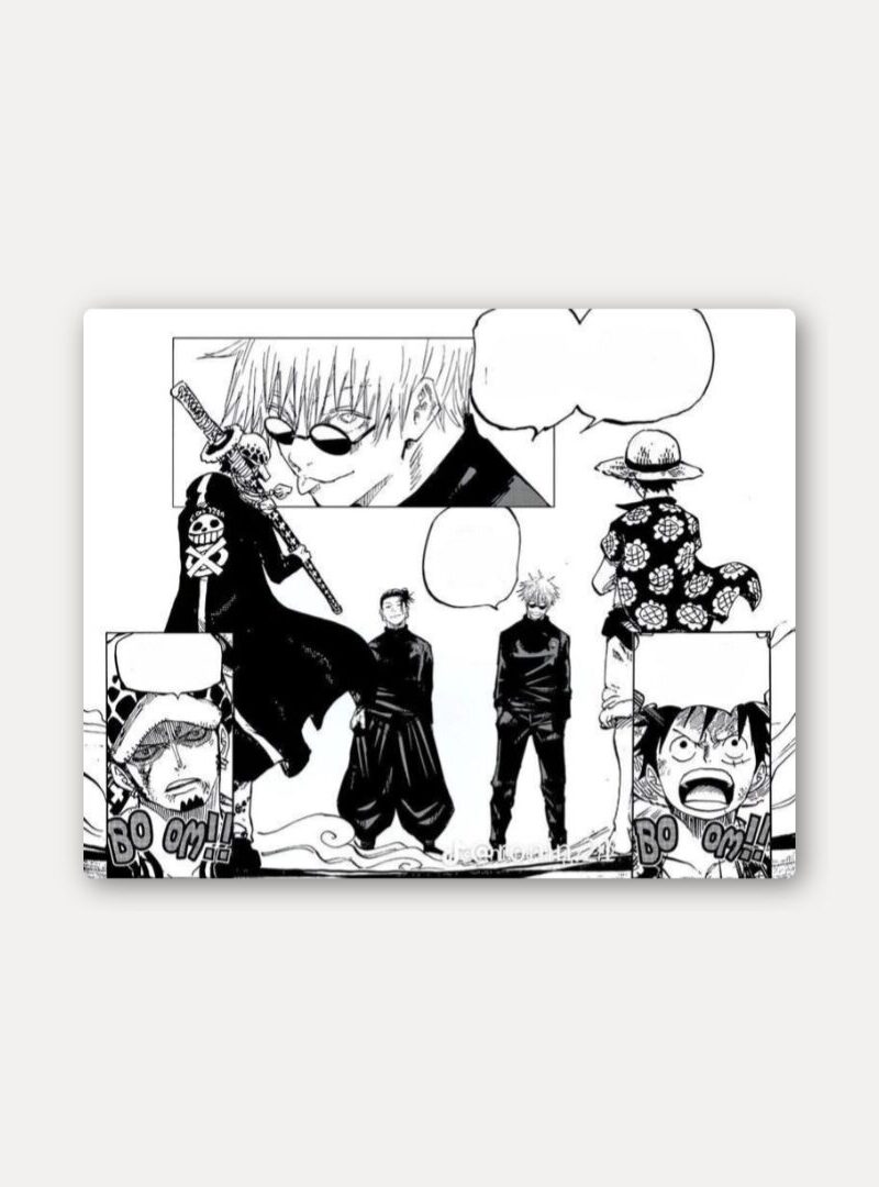 Gojo Law Luffy Crossover Panel Sticker