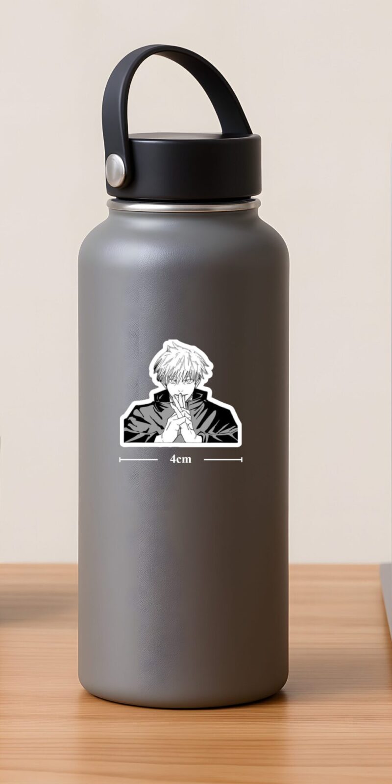 fiveOTA vinyl stickers featuring Gojo Satoru Cursed Technique Sticker for laptops and bottles