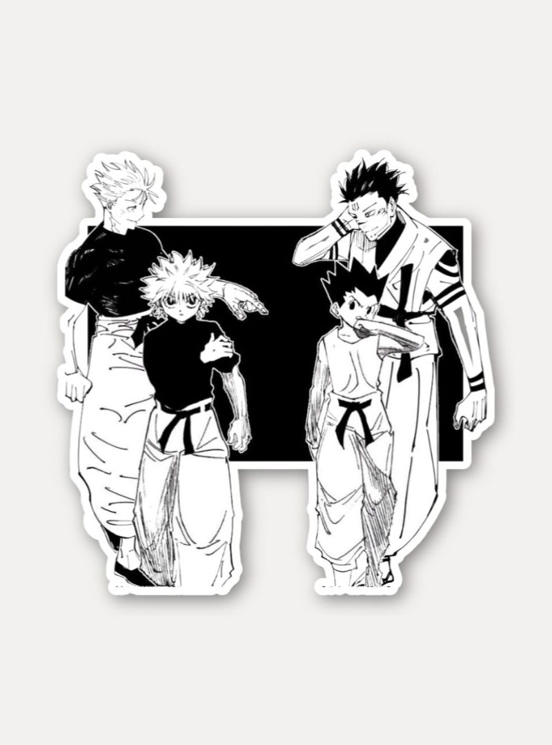 Gojo Toji Gon Killua Crossover Sticker