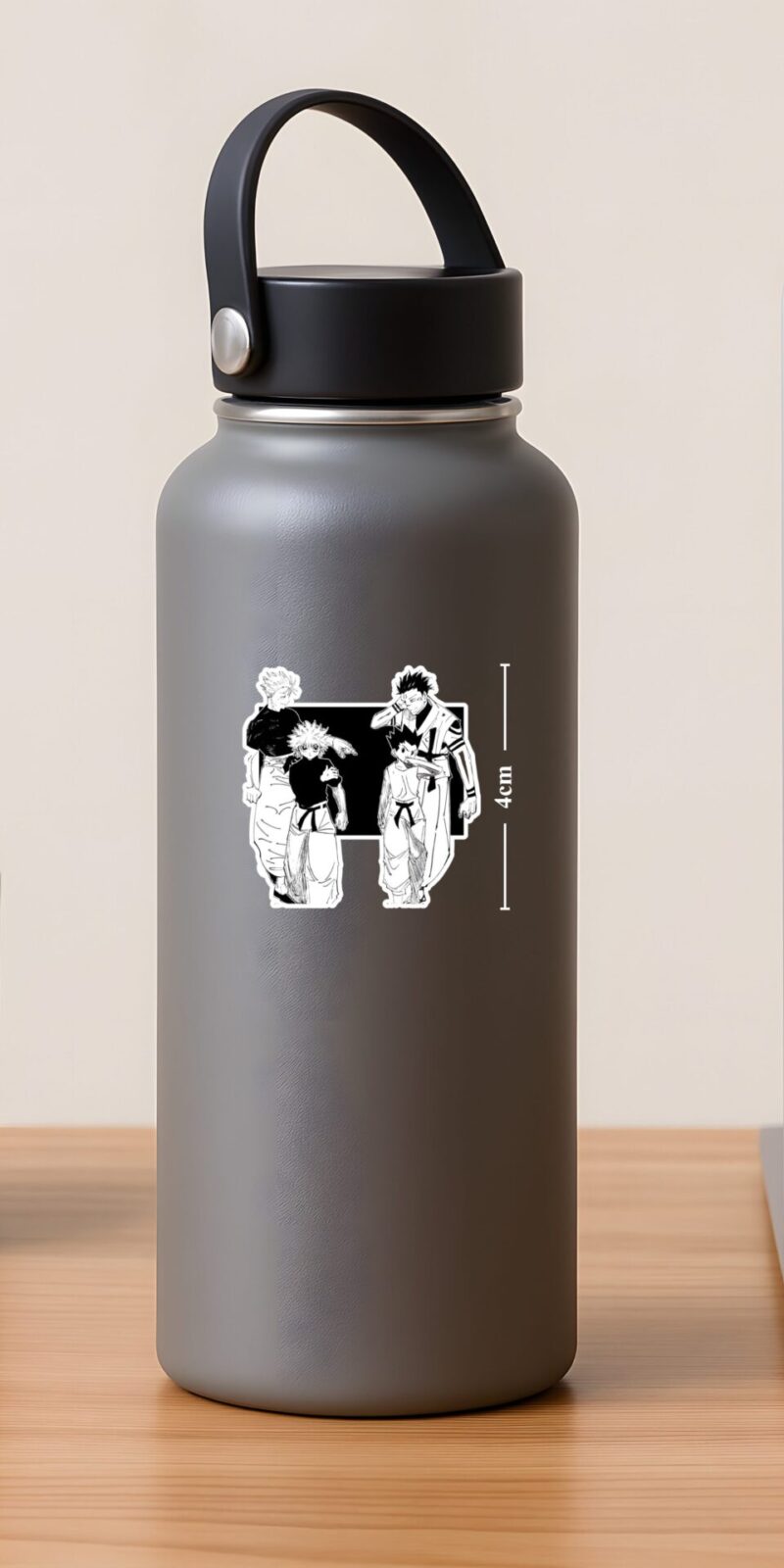 fiveOTA vinyl stickers featuring Gojo Toji Gon Killua Crossover Sticker for laptops and bottles