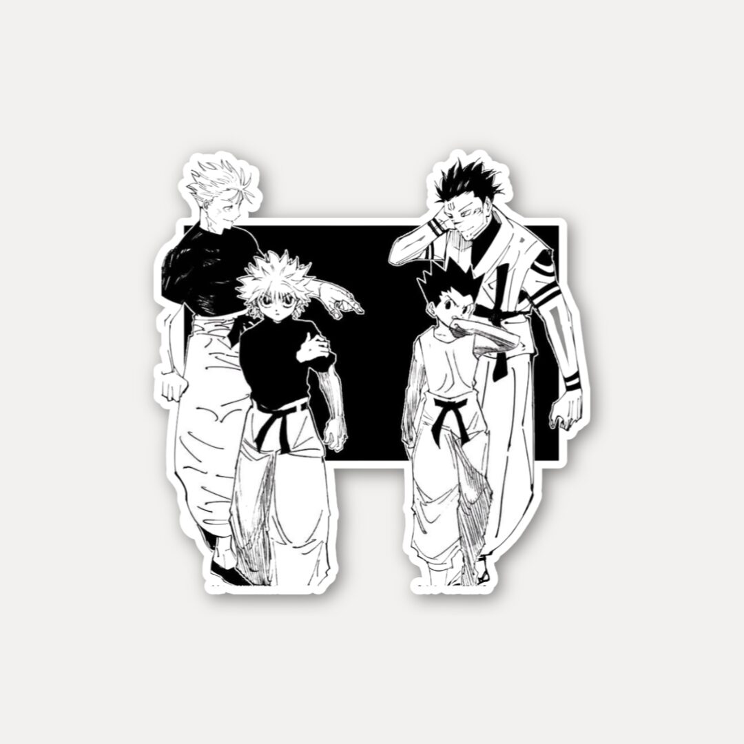 Gojo Toji Gon Killua Crossover Sticker