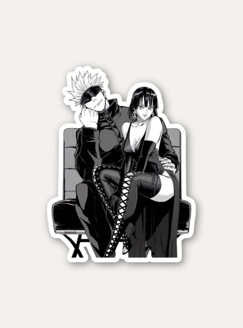 Gojo and Fubuki Night Calm Sticker