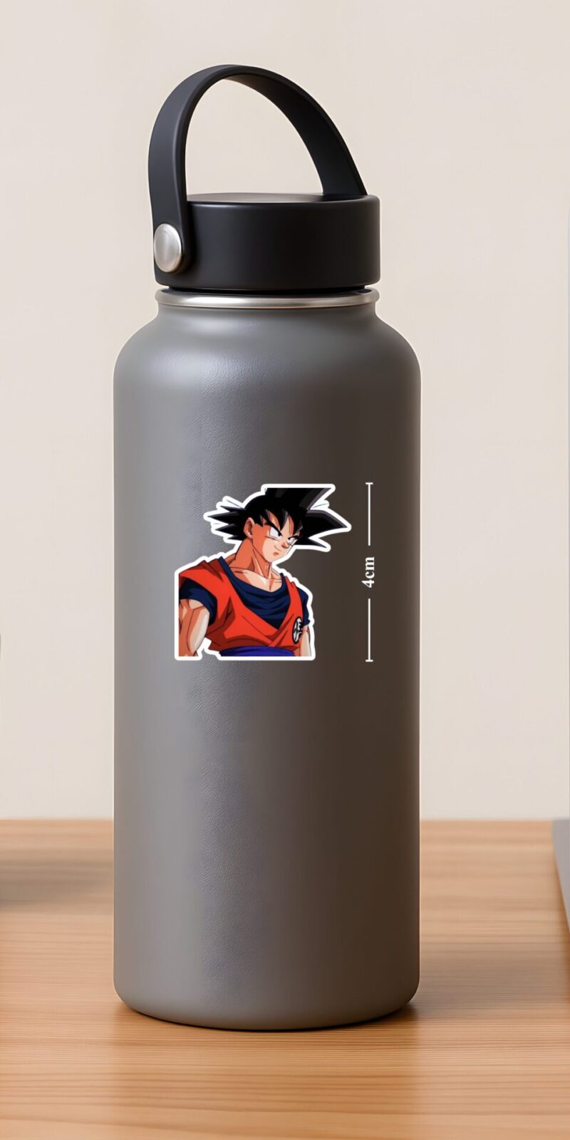 fiveOTA vinyl stickers featuring Goku Confident Stance Sticker for laptops and bottles