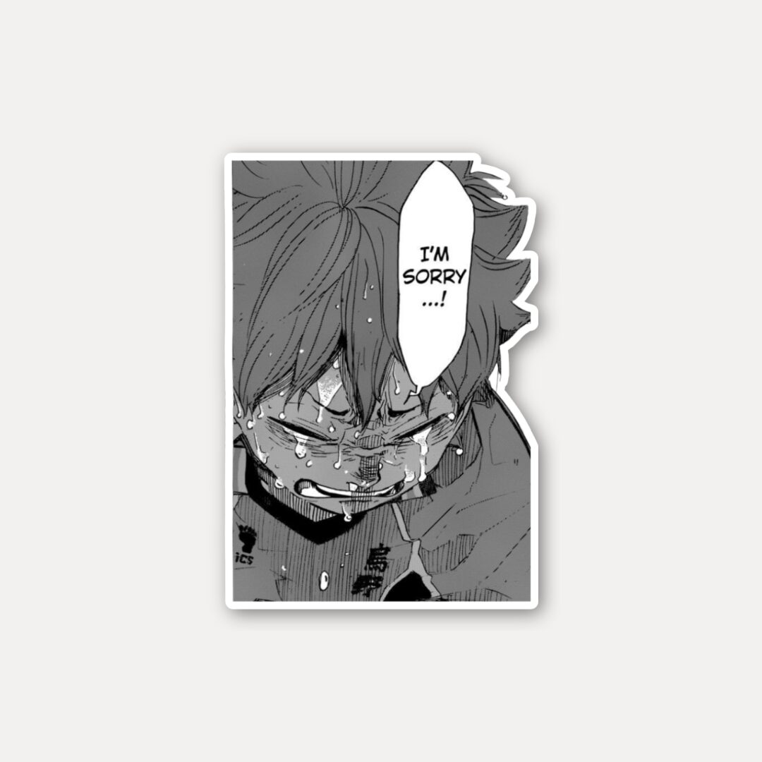 Hinata Crying Apology Sticker