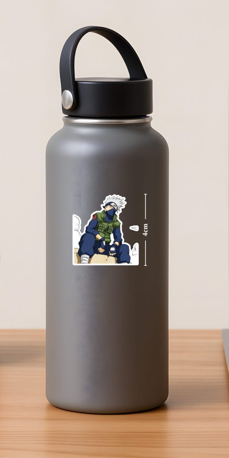 fiveOTA vinyl stickers featuring Kakashi Laid Back Sensei Sticker for laptops and bottles