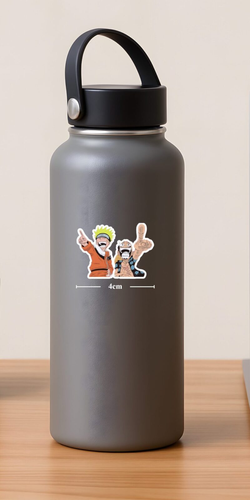 fiveOTA vinyl stickers featuring Naruto and Luffy Laugh Out Loud Sticker for laptops and bottles