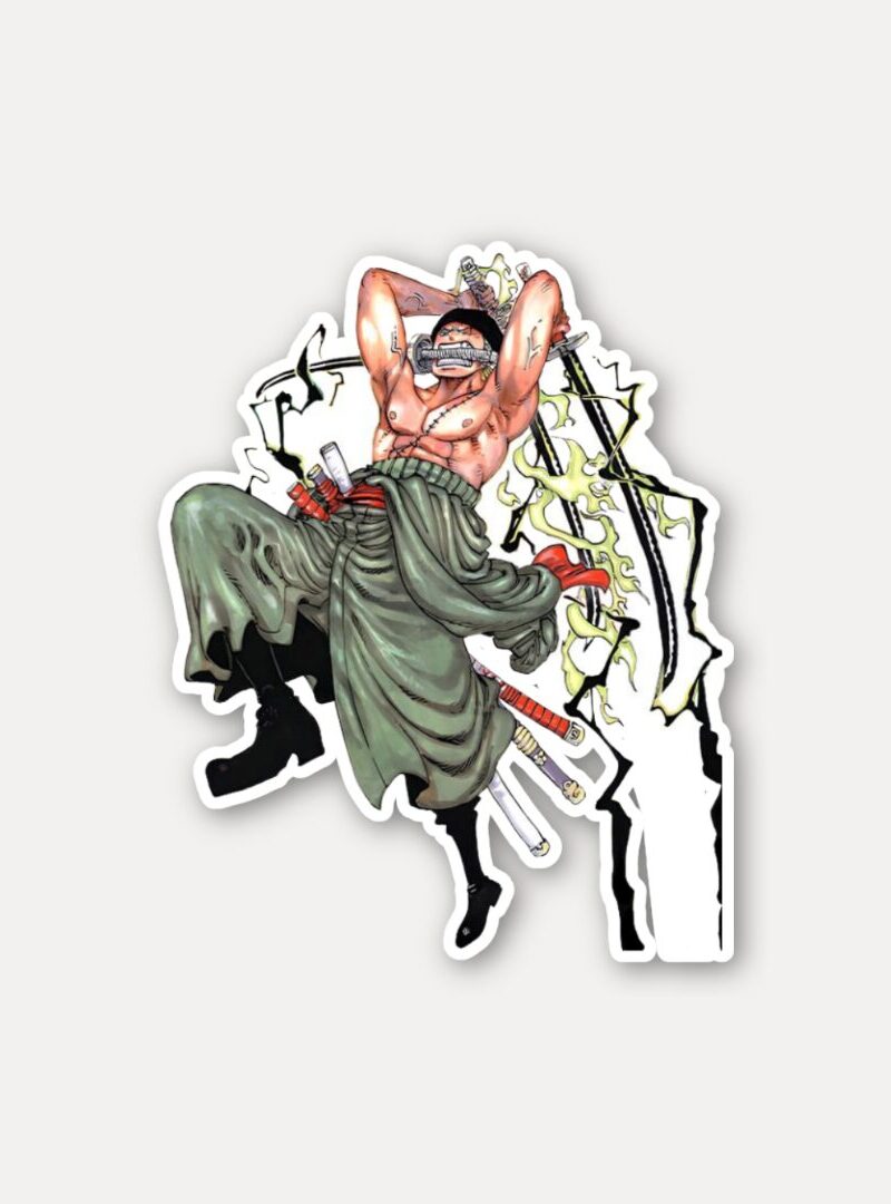 Roronoa Zoro Thunder Strike Sticker