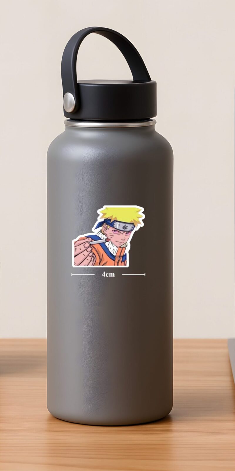 fiveOTA vinyl stickers featuring Smug Naruto Smoke Break Sticker for laptops and bottles