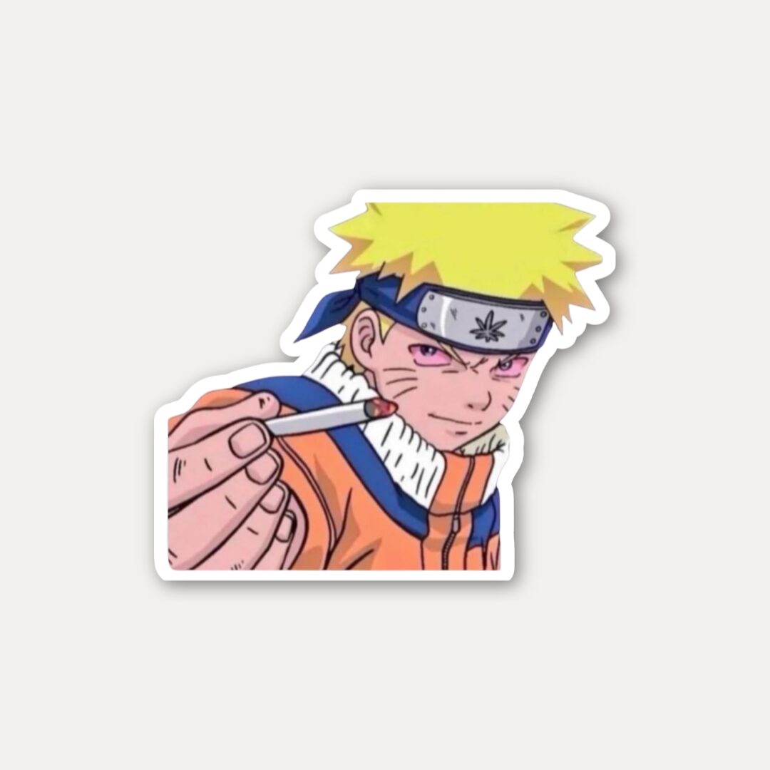 Smug Naruto Smoke Break Sticker