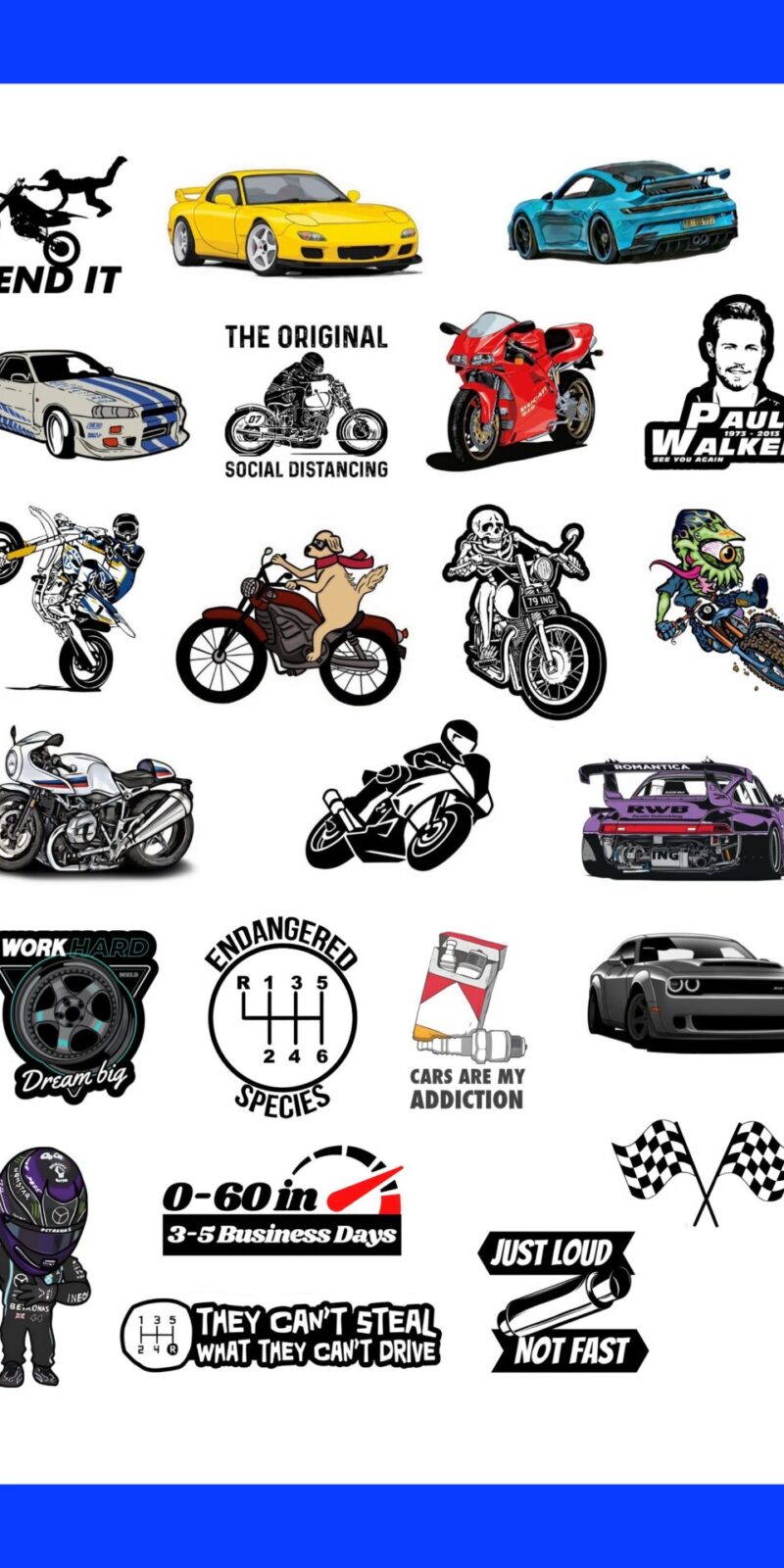 Speeding doesnt Kill Sticker Sheet
