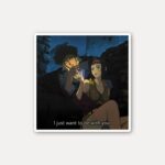 Spike and Faye Night Calm Sticker