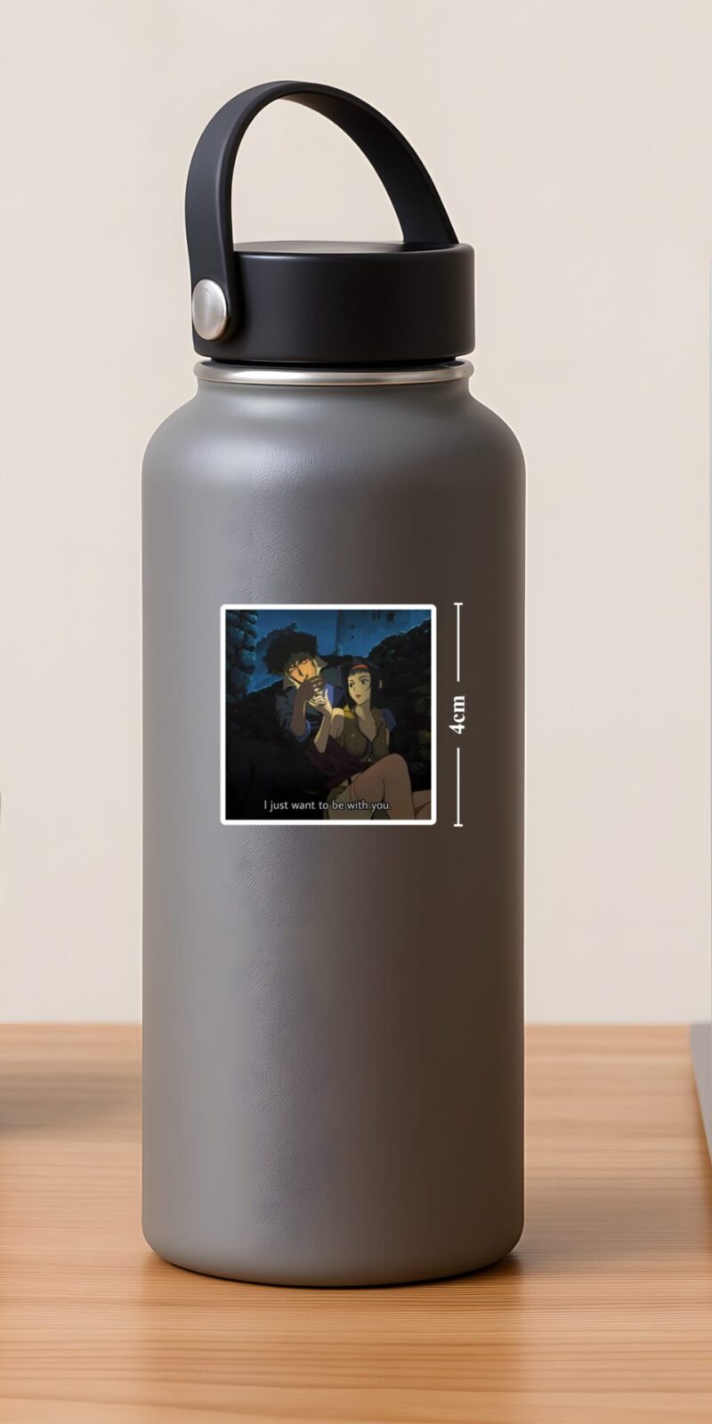 fiveOTA vinyl stickers featuring Spike and Faye Night Calm Sticker for laptops and bottles