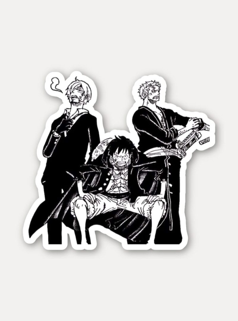 Straw Hat Trio Power Pose Sticker