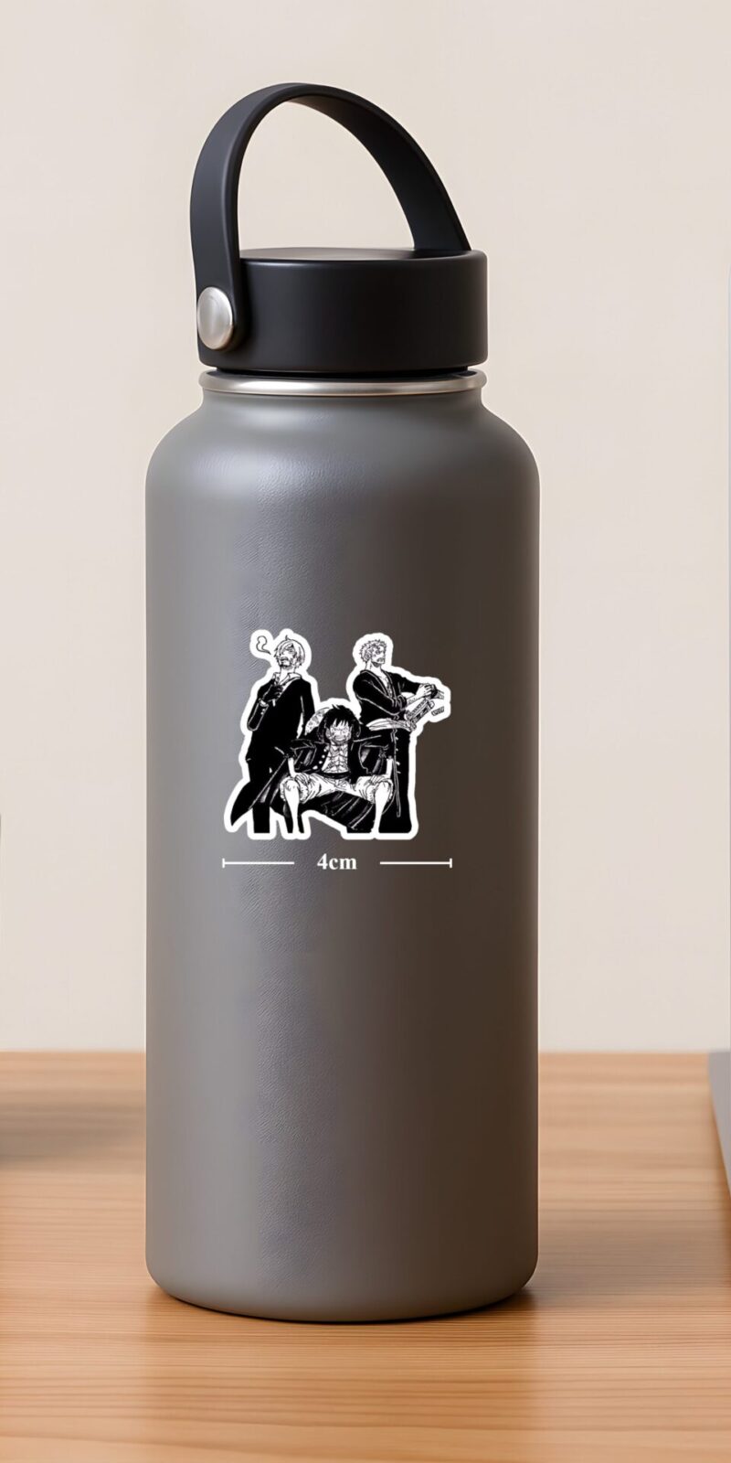 fiveOTA vinyl stickers featuring Straw Hat Trio Power Pose Sticker for laptops and bottles